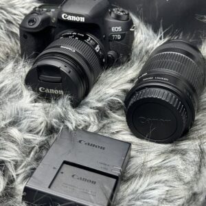 Canon Eos 77D 24.2 Mp Digital Slr Camera With Ef-S 18-55Mm & Ef-S 55-250Mm Lenses