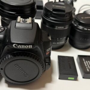 Canon Eos Rebel Sl3 Dslr With Five Lenses And Accessories