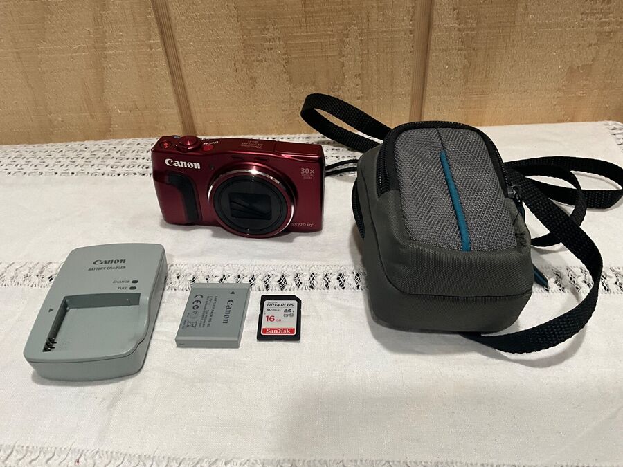 Near Mint Canon Powershot Sx710Hs Wi-Fi Camera 20.3Mp 30X Optical Zoom Red - Image 9