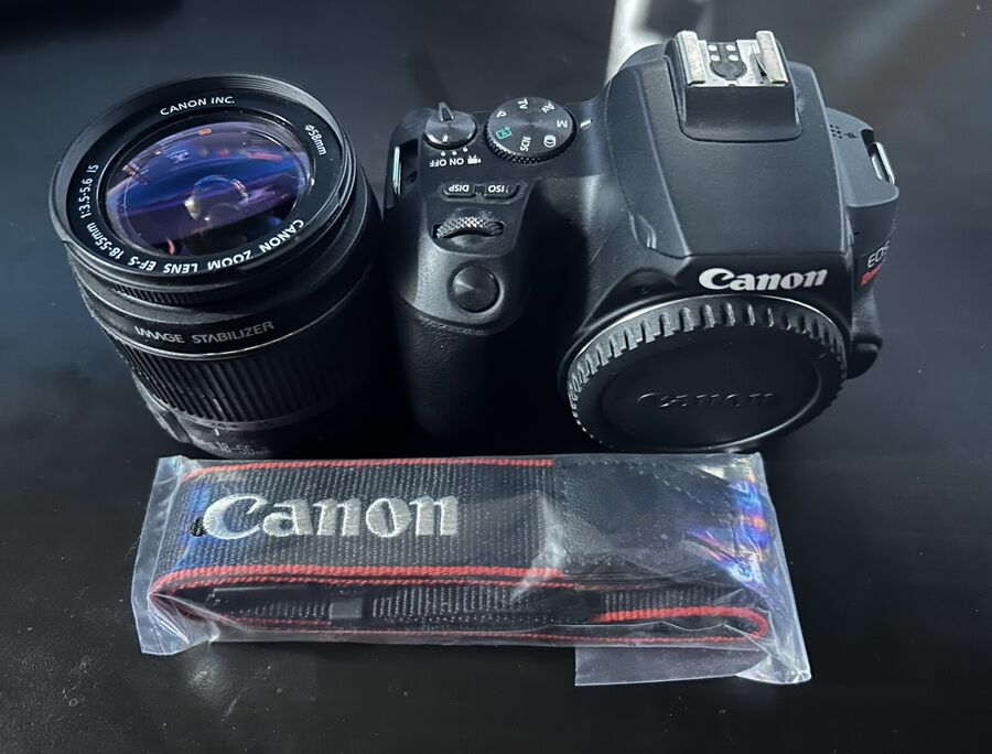 Canon Eos Rebel Sl3 24.1Mp Digital Camera Black W/ 18-55Mm Lens Low Shutter
