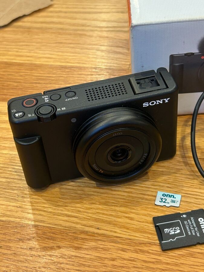Sony Zv-1F Digital Vlog Camera Wide Angle Swivel-Screen W Memory Card - Image 2
