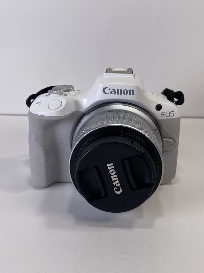 White Canon Eos R50 4K Video Mirrorless Camera With Rf-S 18-45Mm F/4.5-6.3 - Image 2