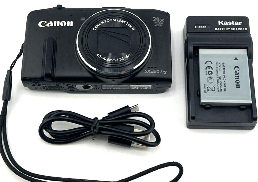 Canon Powershot Sx280 Hs Digital Camera Black 20X Zoom 12.1Mp