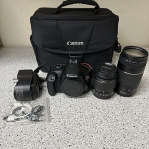 Canon Eos Rebel T6 Camera & 18-55Mm Lens & 75-300 Lens + Bag (E14001913)