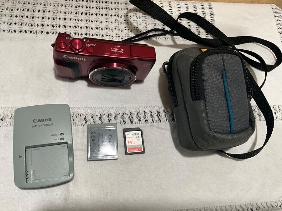 Near Mint Canon Powershot Sx710Hs Wi-Fi Camera 20.3Mp 30X Optical Zoom Red - Image 10