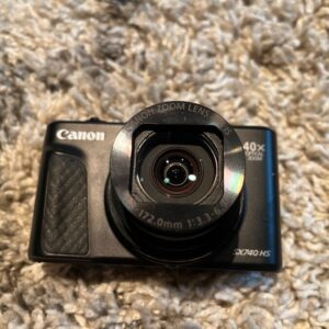 Canon Powershot Sx740 Hs 20.3Mp Compact Digital Camera + 128Gb Sd Card- Black