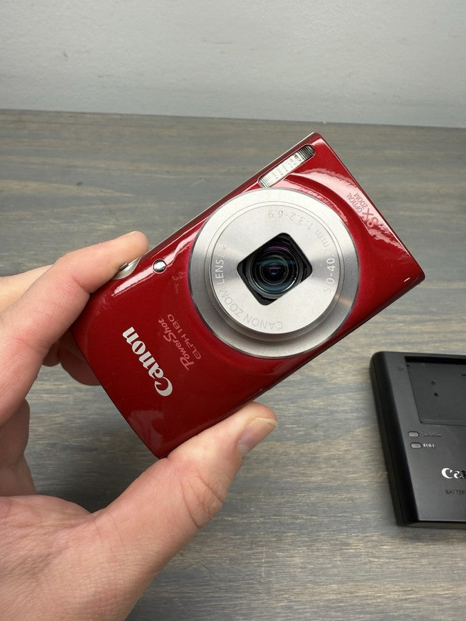 Canon Powershot Elph 180 20Mp Digital Camera 8X Zoom Red With Accessories - Image 10