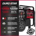 Duromax 13000 Watt Dual Fuel 49 State Portable Generator with CO Alert - Image 2