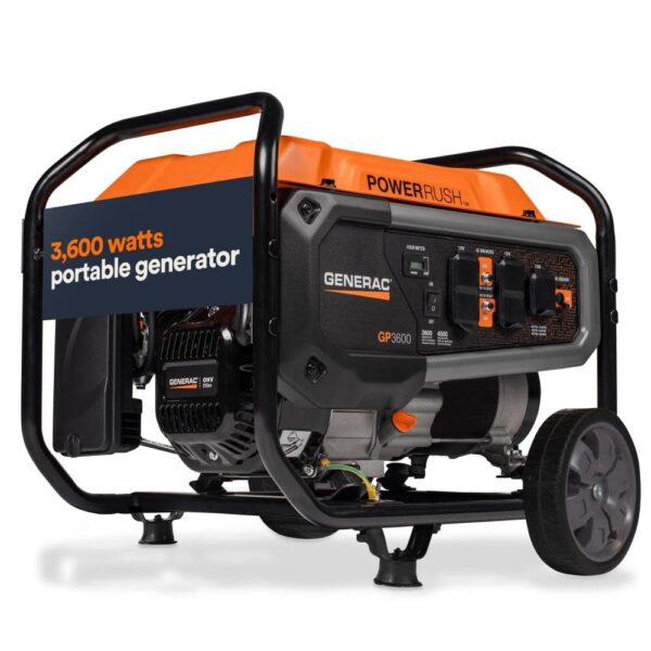 Generac GP Series 4,500 Watt Gas Powered 49-State Portable Generator with COsense Technology